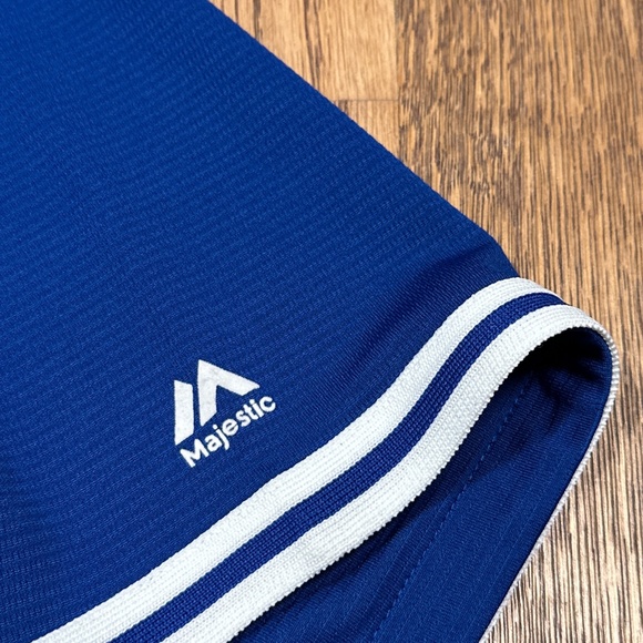 Majestic Toronto Blue Jays 2015 2016 Blue Coolbase MLB Jersey Mens 2XL - Picture 4 of 14